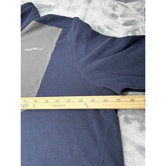 Eddie Bauer Half Zip Fleece Mens XL First Ascent Zip Pocket Blue Gray Outdoors - Picture 8 of 12